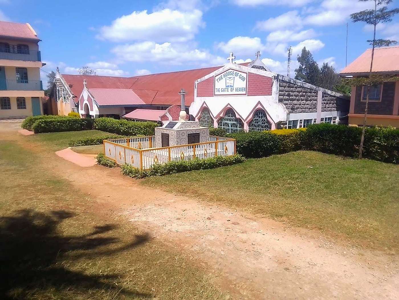 ACK St. James Kanyange church building with the memorial garden