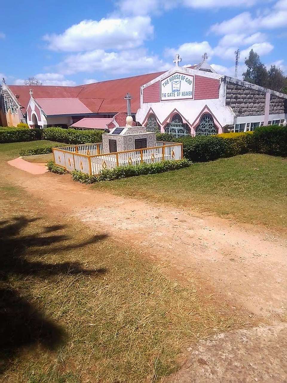 ACK St. James Kanyange church exterior and memorial garden
